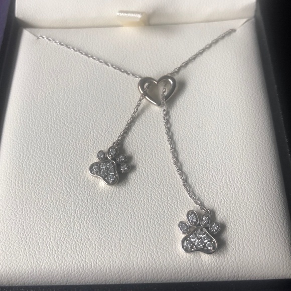 Sterling Silver & Diamond Necklace - Picture 5 of 6